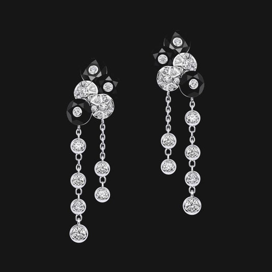 14k Dangling Obsidian Earringssssssssghygysss